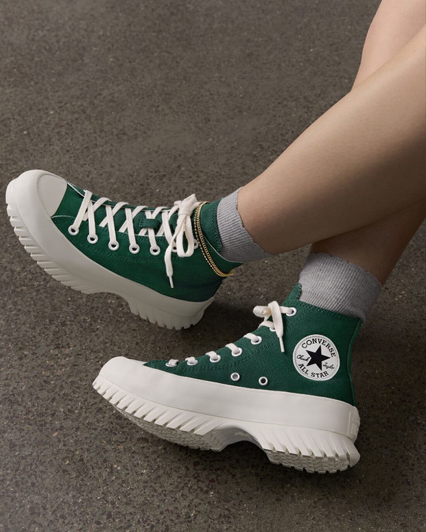 Men's Converse Chuck Taylor All Star Lugged 2.0 High Top Shoes Green / Black | AU 4915EQ